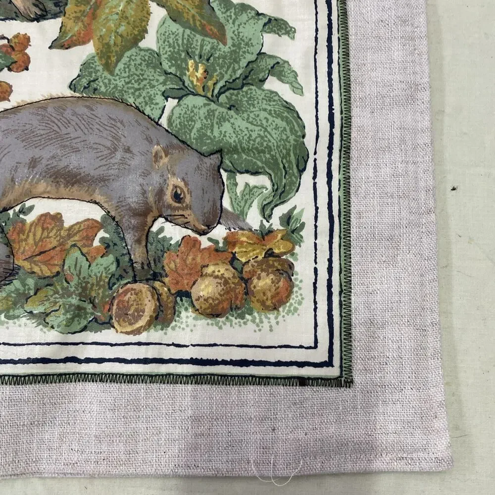 Vintage Handmade Squirrel Decorative Decor 3D Statement Pillowcase Layered